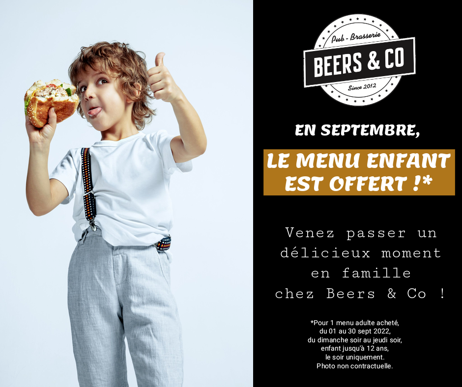 beers-and-co-offre-menu-enfant-offert-septembre-2022